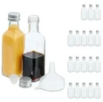 Relaxdays Kleine Flaschen im Set 100 ml Silber,Transparent