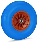 Relaxdays Schubkarrenrad Vollgummi 4.00-6 Blau,Rot