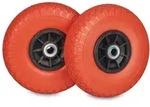 Relaxdays Sackkarrenrad 2er Set PU 3.00-4 Rot,Schwarz
