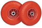 Relaxdays Sackkarrenrad 2er Set PU 3.00-4 Rot