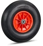 Relaxdays Schubkarrenrad Vollgummi 4.00-6 Rot,Schwarz