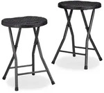 Relaxdays Klapphocker BASTIAN Schwarz