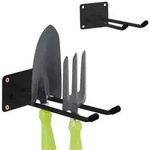 Relaxdays Langer Wandhaken 2er Set Schwarz