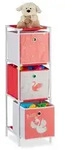 Relaxdays Kinderregal Schwan mit Boxen Wei&szlig;,Rot