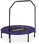 Relaxdays Trampolin mit Haltestange &Oslash; 102 cm Lila,Schwarz