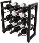 Relaxdays Weinregal f&uuml;r 9 Flaschen Schwarz