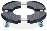 Relaxdays Ausziehbarer Pflanzenroller Anthrazit,Blau,Silber