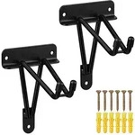 Relaxdays Wandhaken Garage 2er Set Schwarz