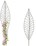 Relaxdays Rankhilfe Blatt 2er Set Braun
