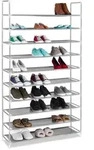 Relaxdays 2 x Schuhregal f&uuml;r 50 Paar Schuhe grau Schwarz,Grau