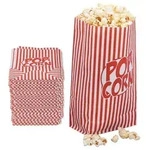 Relaxdays 288 x Popcornt&uuml;ten rot-wei&szlig; Wei&szlig;,Rot