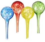 Relaxdays Bunte Bew&auml;sserungskugeln Glas 4er Set Blau,Gr&uuml;n,Rot