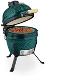 Relaxdays Kamado Grill aus Keramik Dunkelgr&uuml;n,Schwarz
