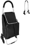 Relaxdays Einkaufstrolley Treppensteiger 45 l Schwarz,Silber