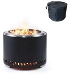 Relaxdays Feuerschale ohne Rauch &Oslash; 49,5 cm Schwarz
