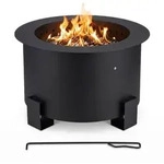 Relaxdays Feuerschale ohne Rauch &Oslash; 56 cm Schwarz