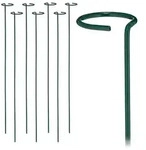 Relaxdays Pflanzst&auml;be aus Metall 8er Set Dunkelgr&uuml;n