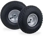 Relaxdays 4 x Sackkarrenrad Schwarz-Grau Schwarz,Grau