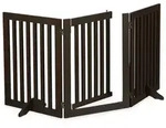 Relaxdays Braunes Absperrgitter mit T&uuml;r 70 cm hoch Dunkelbraun