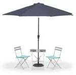 Relaxdays Sonnenschirm &Oslash; 300 cm Anthrazit,Schwarz