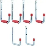 Relaxdays 18 tlg. Wandhaken Set Rot,Silber
