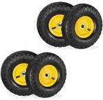 Relaxdays Sackkarrenrad 4er Set 4.10 3.50-4 Gelb,Schwarz