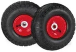 Relaxdays 4x Sackkarrenrad Rot,Schwarz