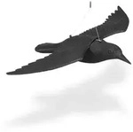 Relaxdays 2 tlg. Taubenschreck Set Kr&auml;he Schwarz