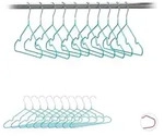 Relaxdays 40 x Kinderkleiderb&uuml;gel t&uuml;rkis Silber,T&uuml;rkis