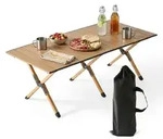 Relaxdays Campingtisch klappbar Hellbraun,Schwarz