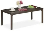 Relaxdays Gartentisch rechteckig Braun
