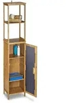 Relaxdays Badregal Bambus 5 Ablagen Hellbraun