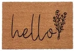Relaxdays Kokos Fu&szlig;matte "Hello" Hellbraun,Schwarz