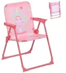 Relaxdays Kinder Klappstuhl mit Motiv Gelb,Hellblau,Rosa