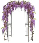 Relaxdays Rosenpavillon Metall Kupfer,Silber