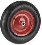 Relaxdays Luftbereiftes Schubkarrenrad 4.80 4.00-8 Rot,Schwarz