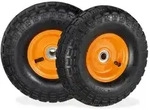 Relaxdays Sackkarrenrad 2er Set 4.10 3.50-4 Orange,Schwarz