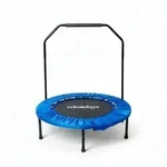 Relaxdays Trampolin mit Haltestange &Oslash; 102 cm Blau,Schwarz