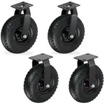 Relaxdays Bockrolle und Lenkrolle Set 3.00-4 Schwarz