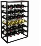 Relaxdays Weinregal f&uuml;r 30 Flaschen Dunkelbraun,Schwarz