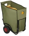 Relaxdays Laubwagen klappbar 160 L Dunkelgr&uuml;n,Rot,Schwarz