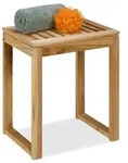 Relaxdays Hocker aus Holz Hellbraun