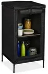 Relaxdays Campingschrank mit 2 Ablagen Grau