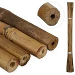Relaxdays 40er Set Pflanzst&auml;be Bambus 105 cm Hellbraun
