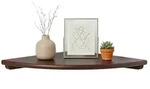 Relaxdays Eckregal Wand Walnussholz Braun