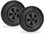 Relaxdays Schubkarrenrad 2.50-4 im 2er Set Schwarz