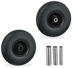 Relaxdays 2er Set Sackkarrenrad 3.00-4 Vollgummi Schwarz