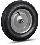 Relaxdays Schubkarrenrad 4.80 4.00-8 mit Adaptern Schwarz,Grau