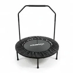 Relaxdays Trampolin mit Haltestange &Oslash; 102 cm Schwarz