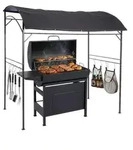 Relaxdays Grill Pavillon aus Metall Anthrazit